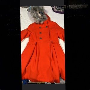 Girls cat and Jack beautiful red coat! Brand new never worn!